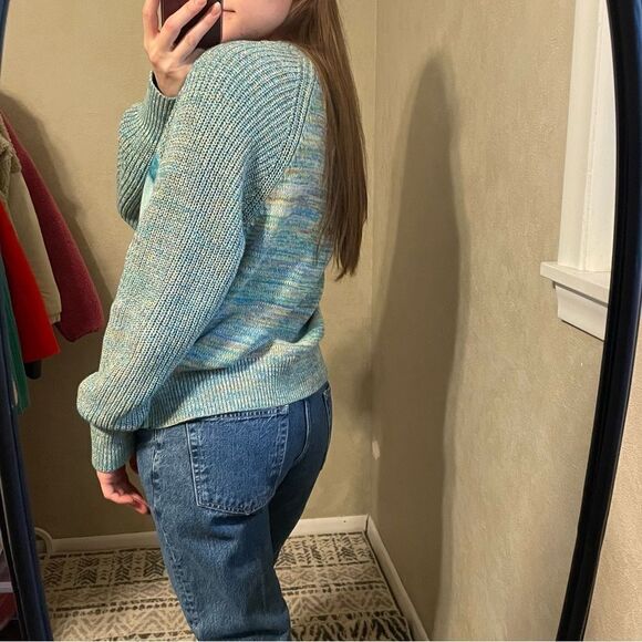 Anthropologie Tie Dye Watercolor Crew Neck Sweater L - Picture 2 of 7